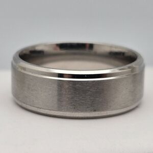 ✨2/$10✨ Silver Stainless Steel Ring Men Brushed Matte Size 9.5